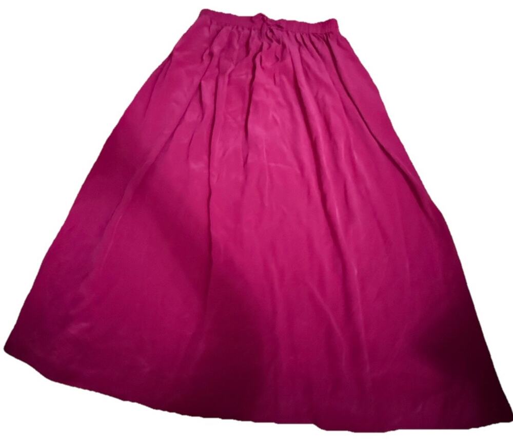 JONES NEW YORK Women’s Red Silk Maxi Long Skirt Size 12